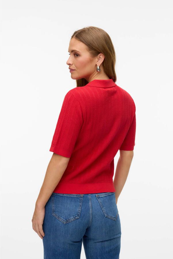 VERO MODA vest rood gebreid - Foto 3