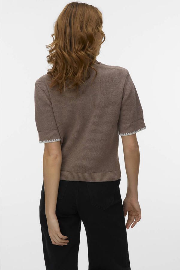 VERO MODA vest taupe gebreid - Foto 2