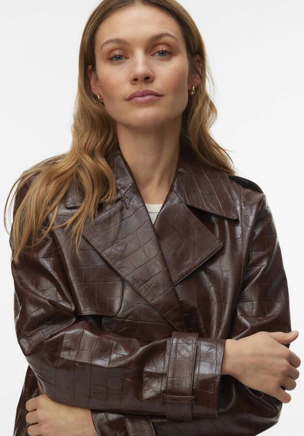 VERO MODA viscose manteljas bruin