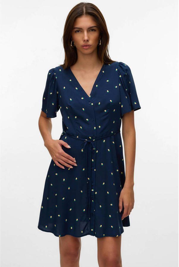 Vero Moda Mini-jurk VMALBA SS SHORT DRESS WVN NOOS