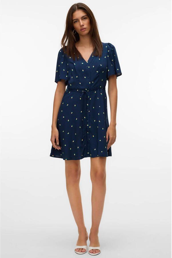Vero Moda Mini-jurk VMALBA SS SHORT DRESS WVN NOOS - Foto 3