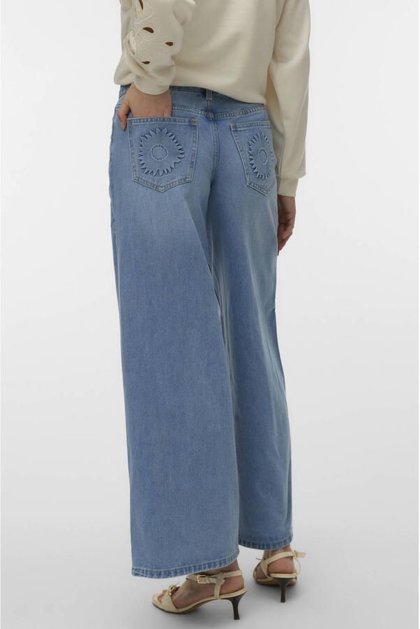 VERO MODA Vmannet wide leg jeans light blue denim - Foto 2