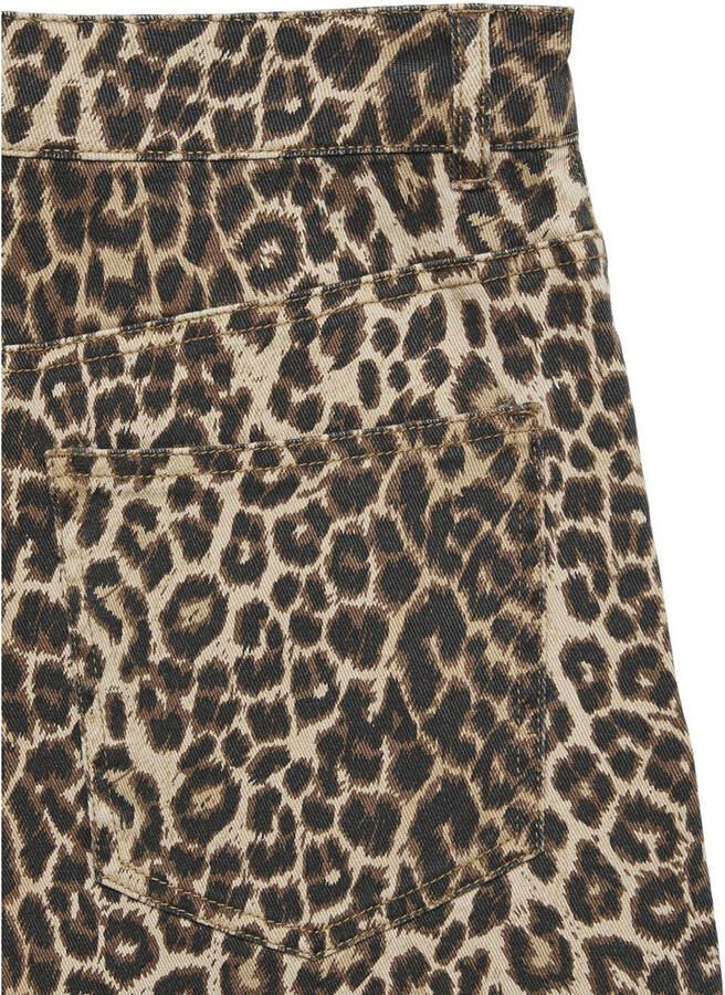 VERO MODA VMBILLIE high waist barrel jeans met panterprint bruin