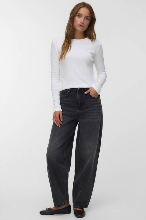 VERO MODA Vmbillie Hr Barrel Ank Jeans Li141 Noos jeans zwart
