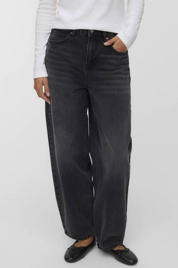 VERO MODA Vmbillie Hr Barrel Ank Jeans Li141 Noos jeans zwart - Foto 2