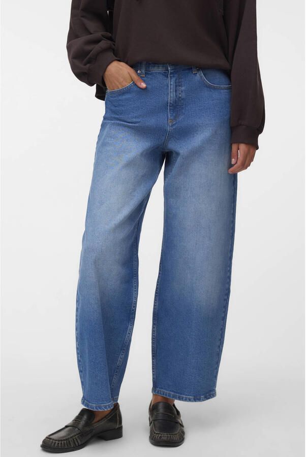 VERO MODA barrel jeans medium blue denim
