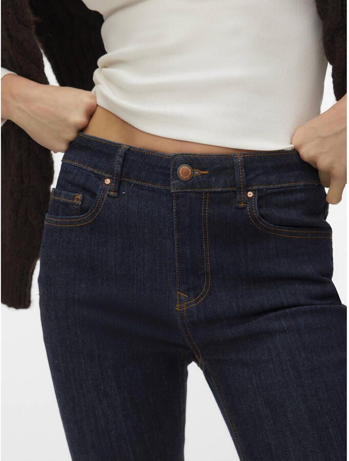 VERO MODA Vmflash Mr Flared Jeans Li3190 Noos flared jeans donkerblauw - Foto 2