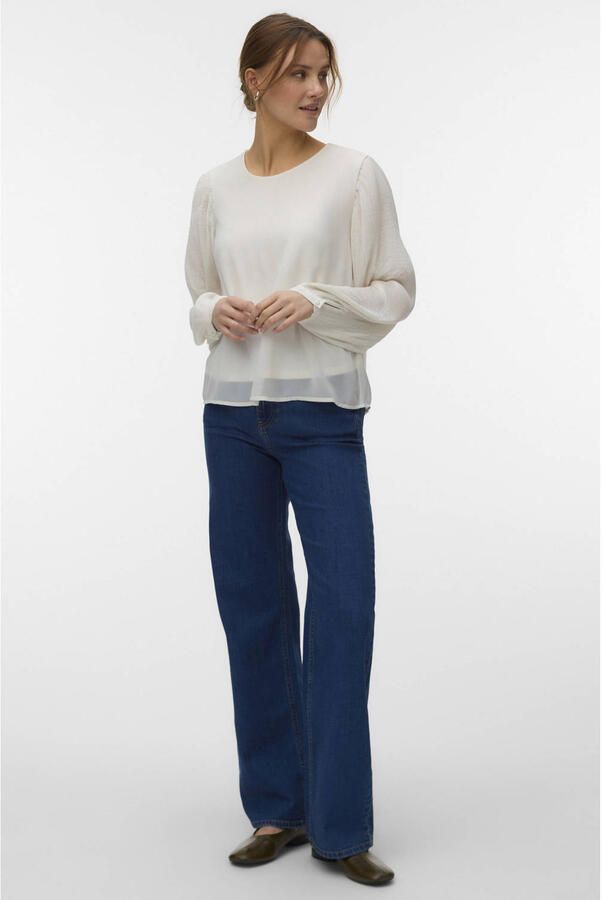 VERO MODA Vmlaura high waist straight leg jeans medium blue denim - Foto 2