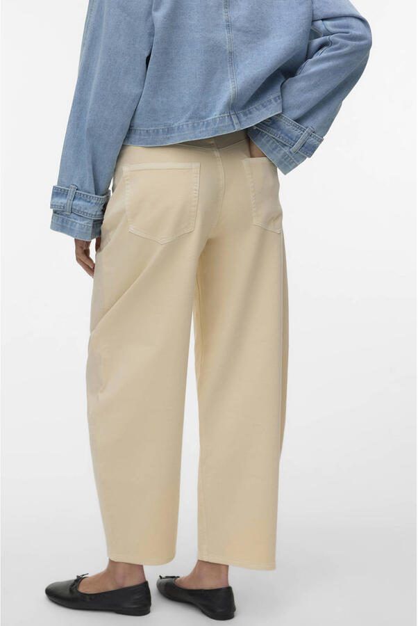 VERO MODA Vmlouisa Ecru Hw Denim Jeans Exp high waist barrel jeans ecru - Foto 2