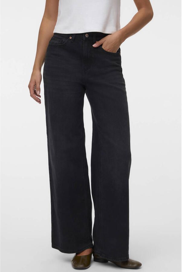 VERO MODA Vmolivia Stretch Hr Wide Jns Li1101 Noos jeans zwart
