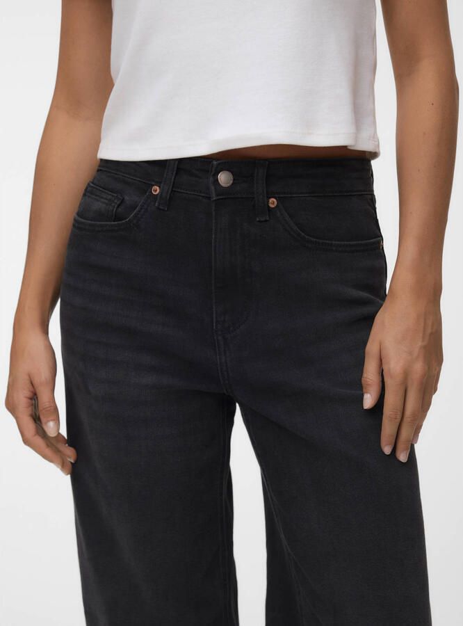 VERO MODA Vmolivia Stretch Hr Wide Jns Li1101 Noos jeans zwart - Foto 2
