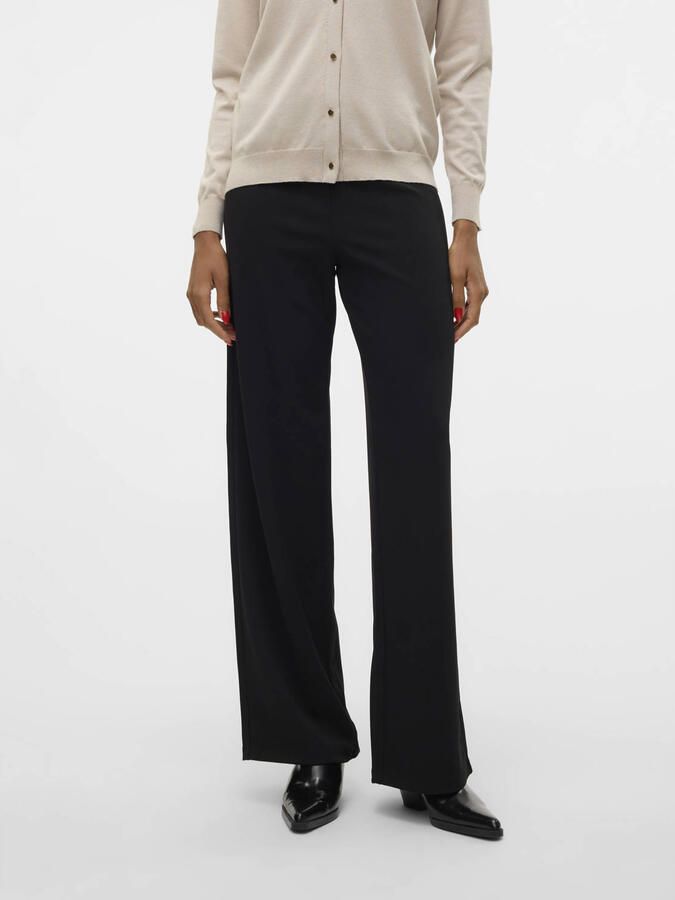 Vero Moda Regular fit wijde broek met elastische band model 'BERLIN'