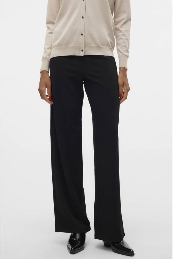 Vero Moda Regular fit wijde broek met elastische band model 'BERLIN'