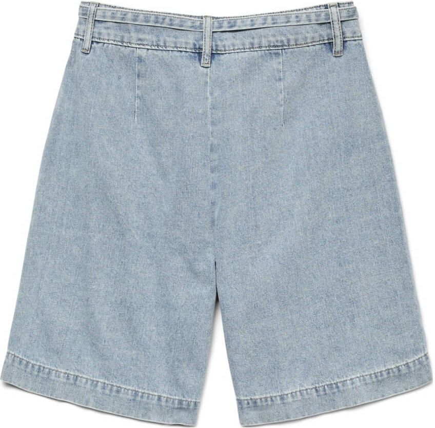 VERO MODA wide leg high waist denim short light blue denim
