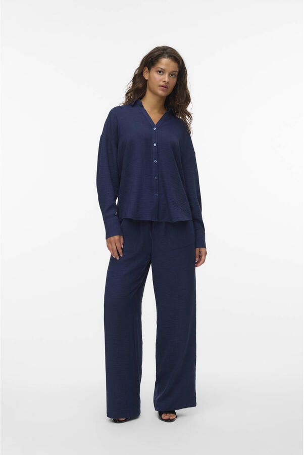 Vero Moda Comfortbroek VMMELANEY HW LOOSE PANT WVN GA NOOS