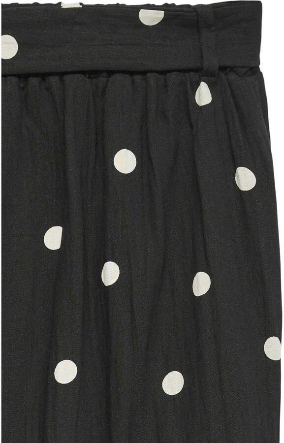VERO MODA wide leg high waist casual broek met stippen zwart - Foto 3