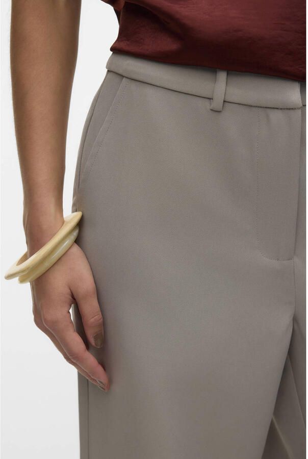 VERO MODA wide leg high waist casual broek taupe - Foto 2