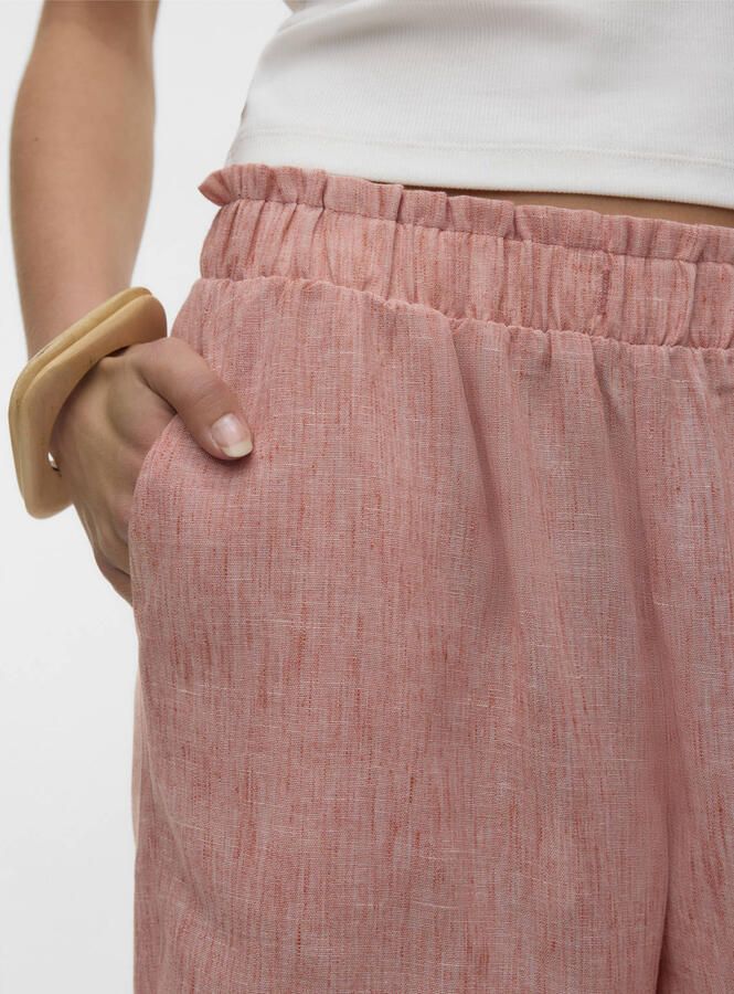 VERO MODA wide leg high waist casual broek terra - Foto 2