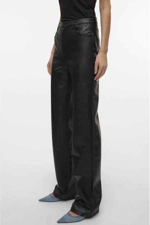 Vero Moda Imitatieleren broek VMTESSA HR WIDE PL PANTS NOOS - Foto 2