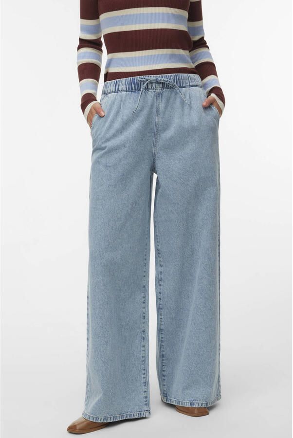 VERO MODA wide leg jeans light blue denim