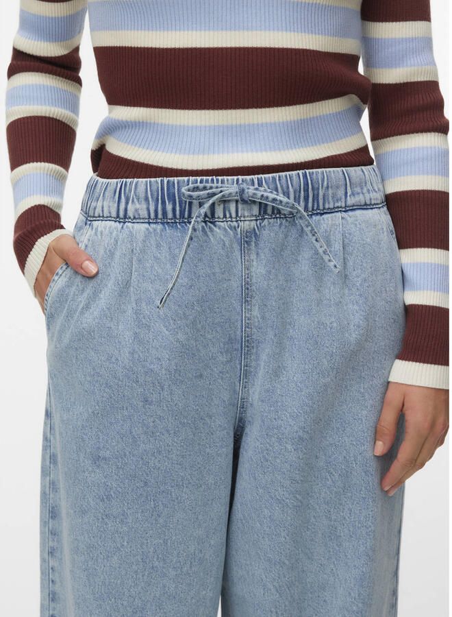 VERO MODA wide leg jeans light blue denim - Foto 2