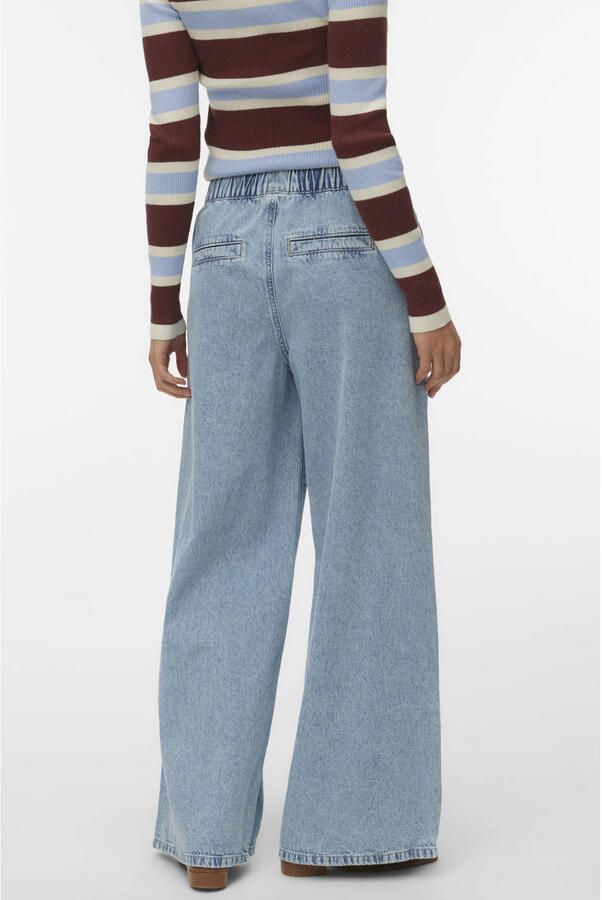VERO MODA wide leg jeans light blue denim - Foto 3