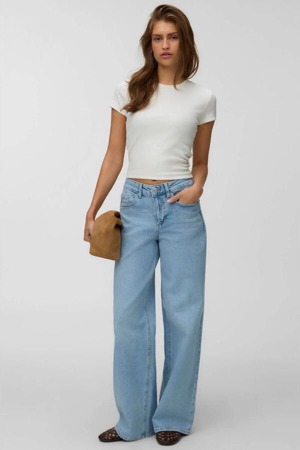VERO MODA wide leg jeans light blue denim