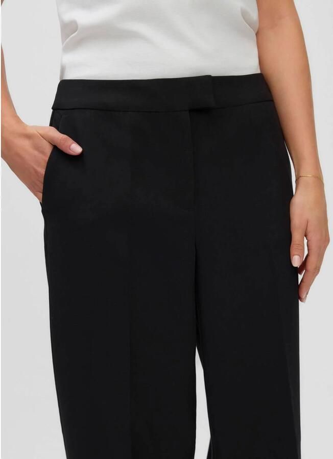 VERO MODA wide leg regular waist casual broek zwart - Foto 2