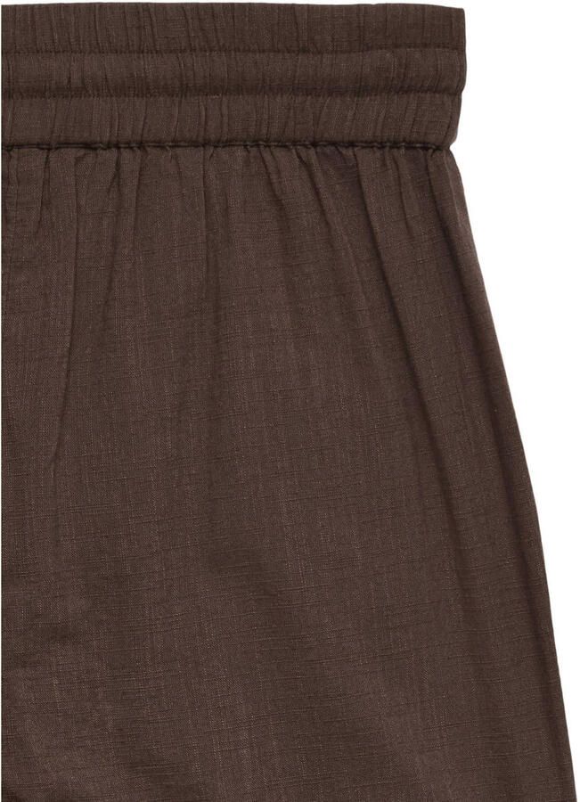 VERO MODA wide leg regular waist casual broek donkerbruin - Foto 2