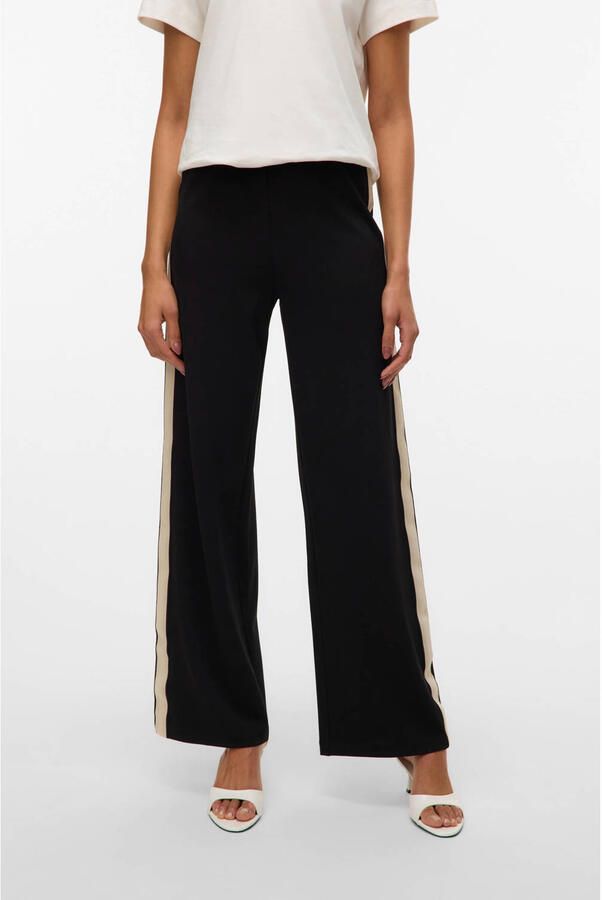 Vero Moda Wide leg sweatpants met contraststrepen model 'BERLIN'