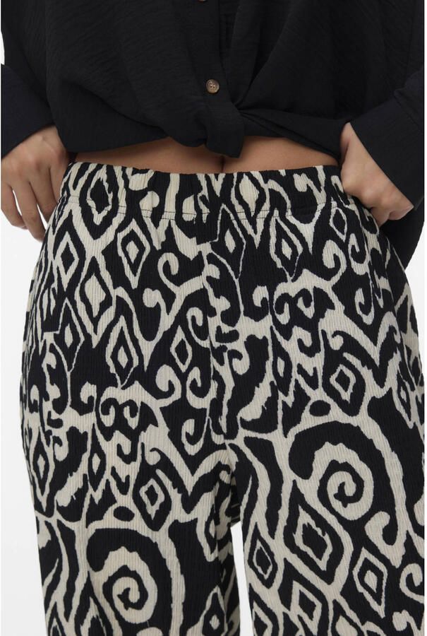 VERO MODA wide leg regular waist casual broek zwart - Foto 2