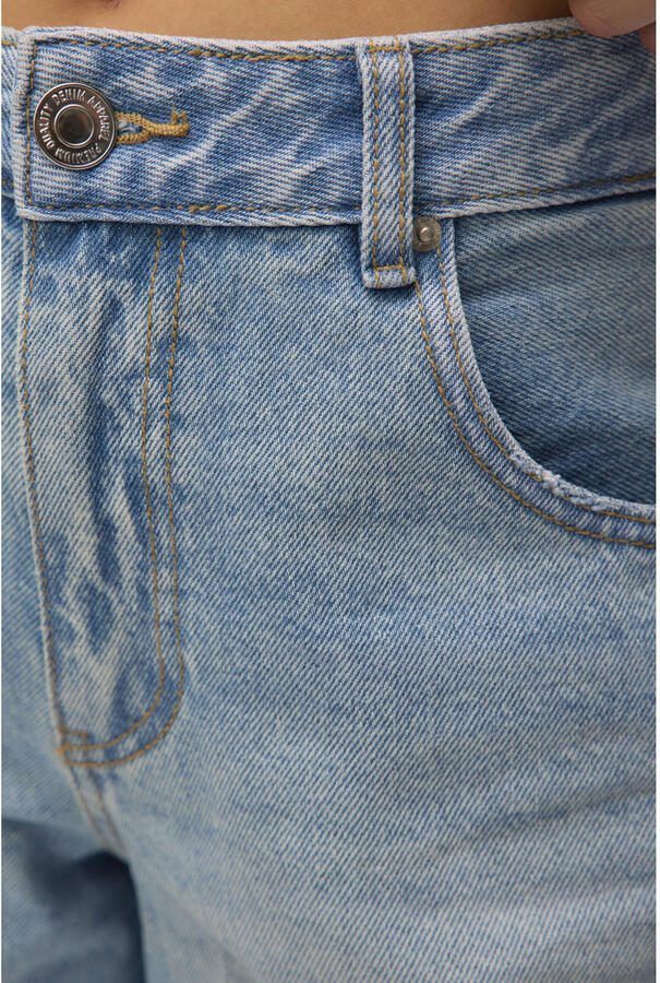 VERO MODA wide leg regular waist denim jort light blue denim - Foto 3