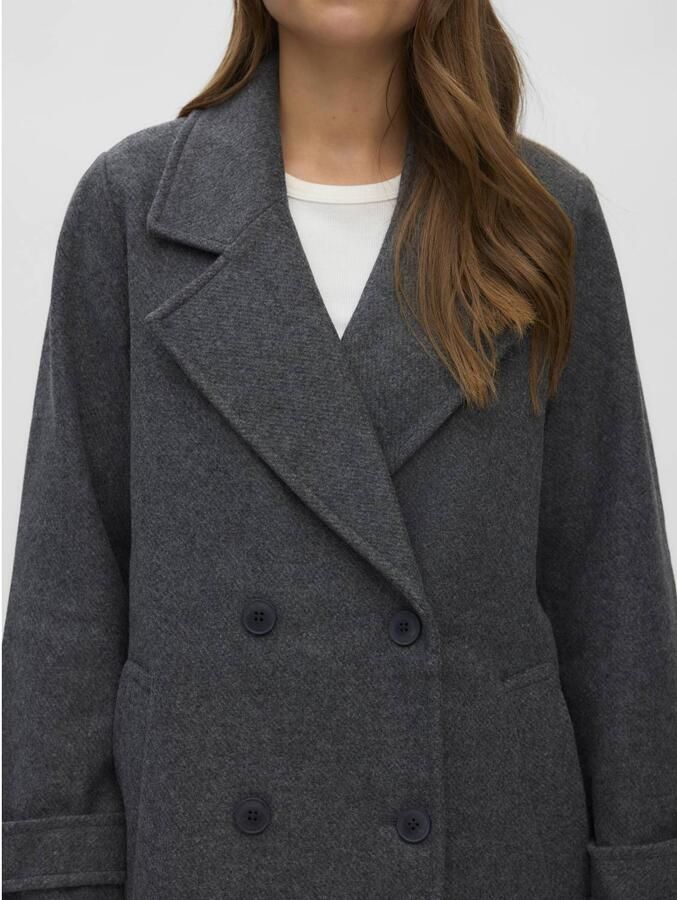 Vero Moda lange wollen jas met dubbele knoopsluiting - Foto 2