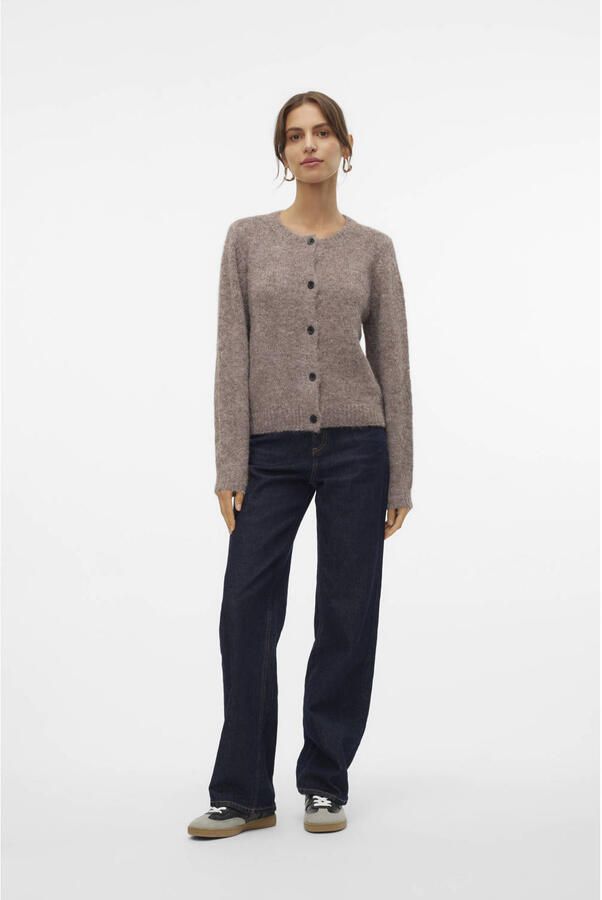 Vero Moda Regular fit gebreid jack met wol en knoopsluiting model 'NOVAH' - Foto 2