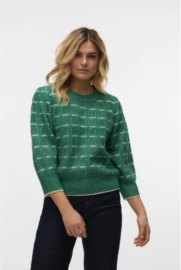 Vero Moda New Leonor 3 4 Crewneck Sweater Dames