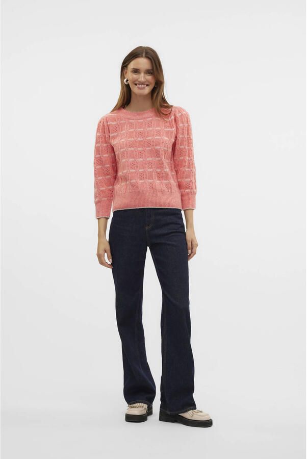 Vero Moda New Leonor 3 4 Crewneck Sweater Dames