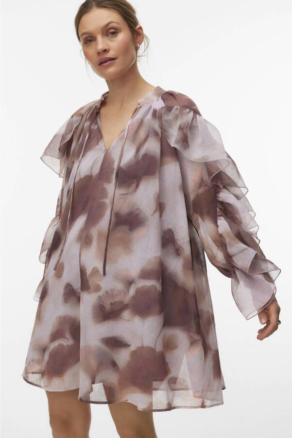 VERO MODA x Noor de Groot A-lijn jurk roze