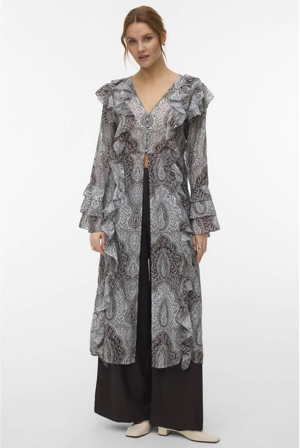 VERO MODA x Noor de Groot blousejurk lichtblauw