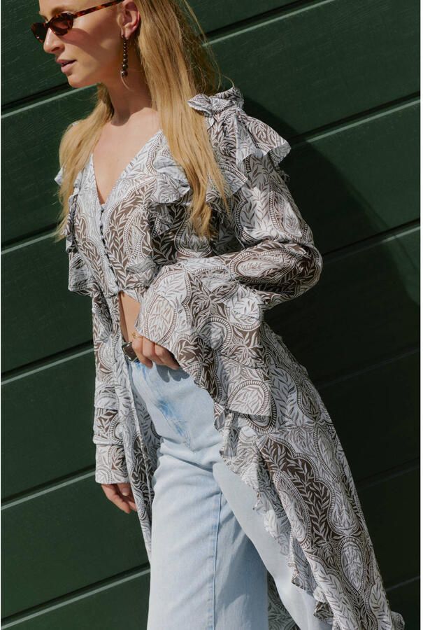VERO MODA x Noor de Groot blousejurk lichtblauw - Foto 2