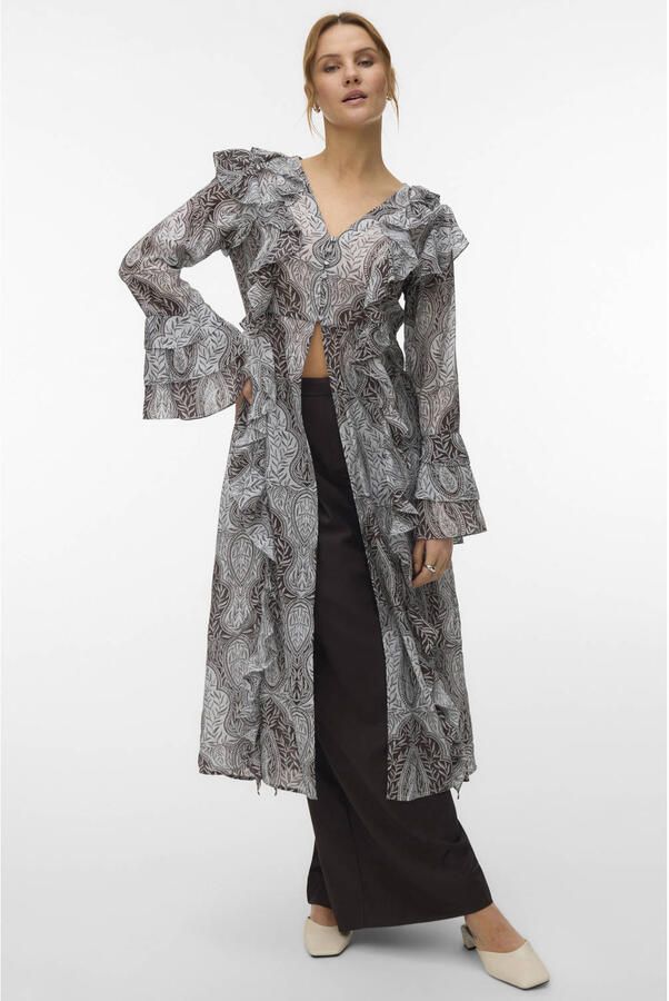 VERO MODA x Noor de Groot blousejurk lichtblauw - Foto 3