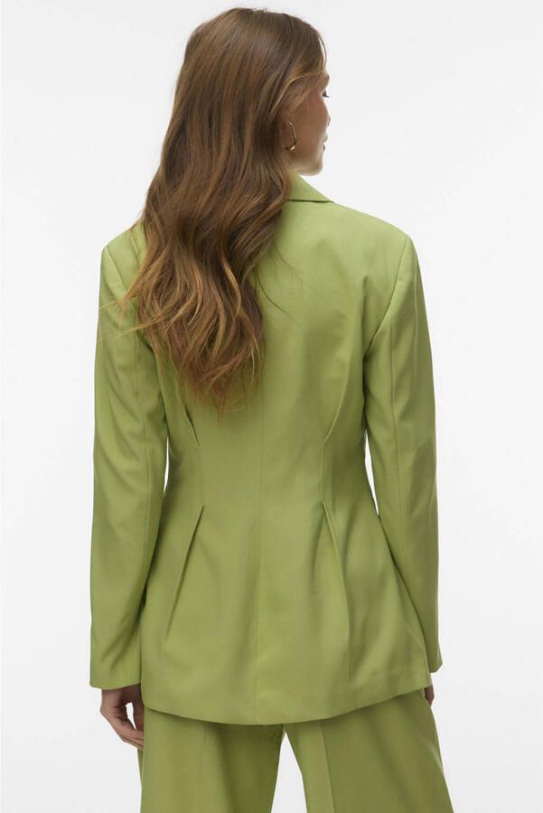 VERO MODA x Noor de Groot getailleerde blazer lichtgroen - Foto 3