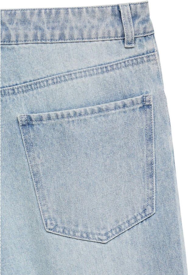 VERO MODA x Noor de Groot high waist gebloemde wide leg jeans light blue denim