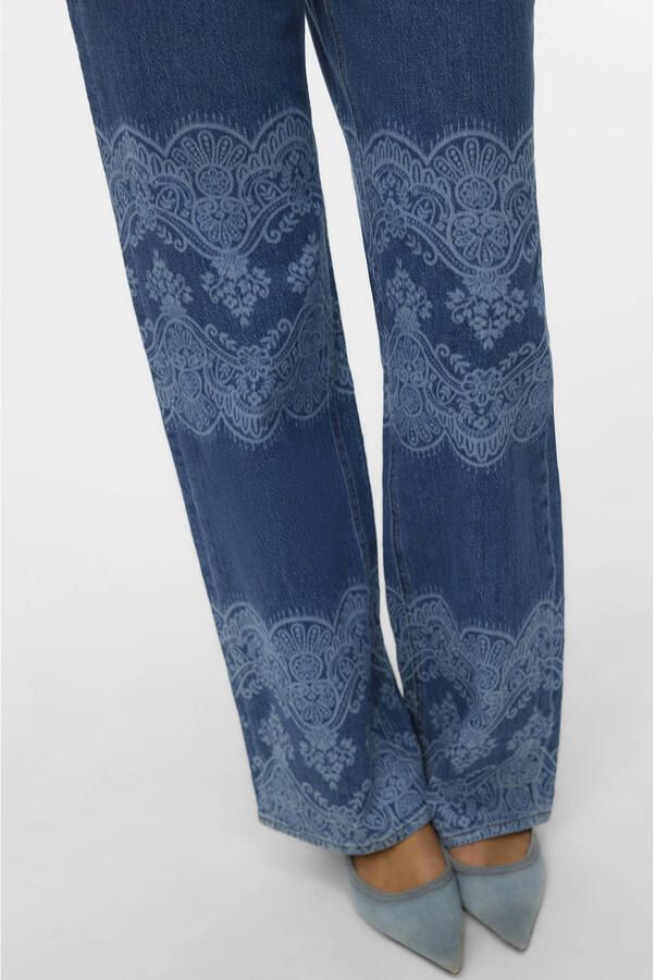 VERO MODA x Noor de Groot high waist straight leg jeans dark blue denim - Foto 2
