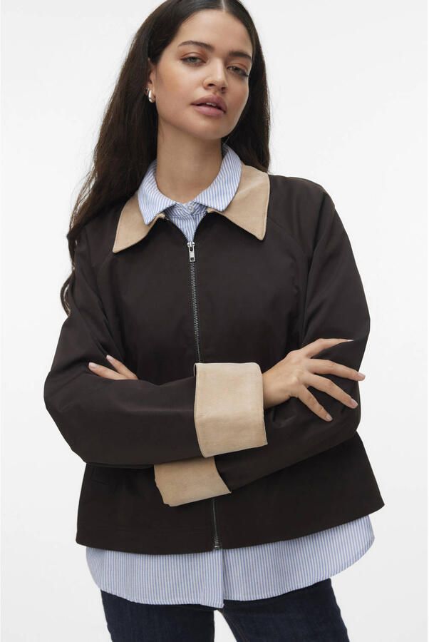 VERO MODA x Noor de Groot jasje donkerbruin - Foto 3