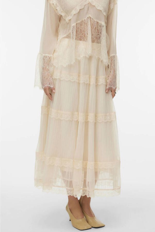 VERO MODA x Noor de Groot maxi rok ecru