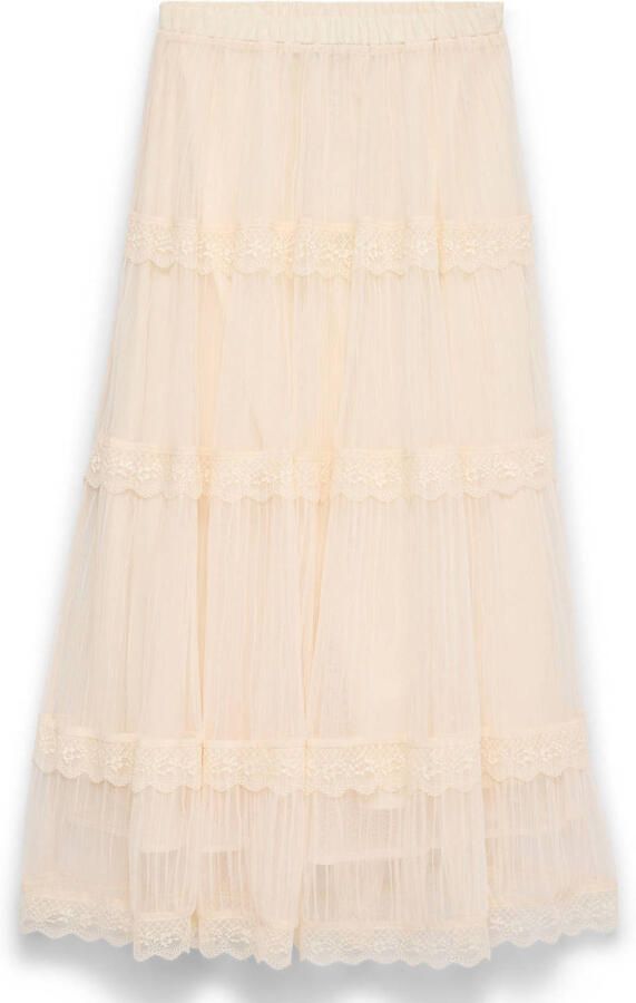 VERO MODA x Noor de Groot maxi rok ecru - Foto 3