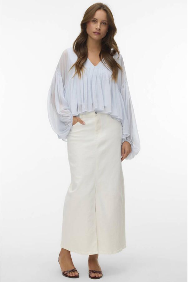 VERO MODA x Noor de Groot top lichtblauw - Foto 3