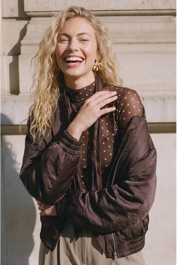 VERO MODA x Wehkamp bomberjack bruin - Foto 3