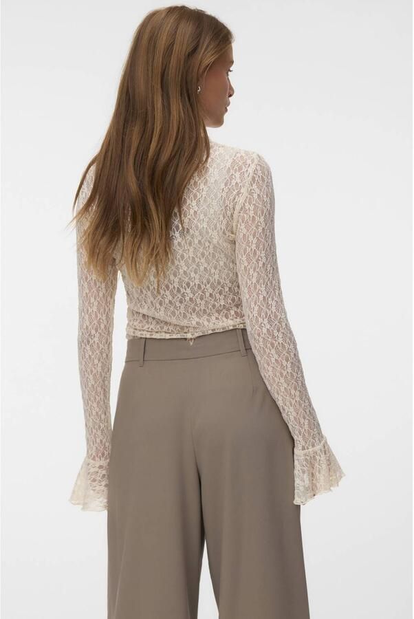 VERO MODA x Wehkamp kanten top ecru - Foto 3