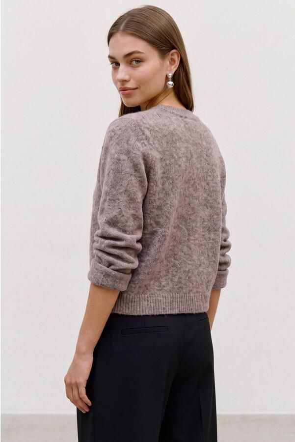 Vero Moda Regular fit gebreid jack met wol en knoopsluiting model 'NOVAH' - Foto 2